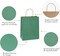 Shopping Bags 8x4.25x10.5 Inches 100Pcs Gift Bags Kraft Bags Retail Bags Green Stripe Paper Bags with Handles Bulk, 100% Recycled Paper Gift Bags